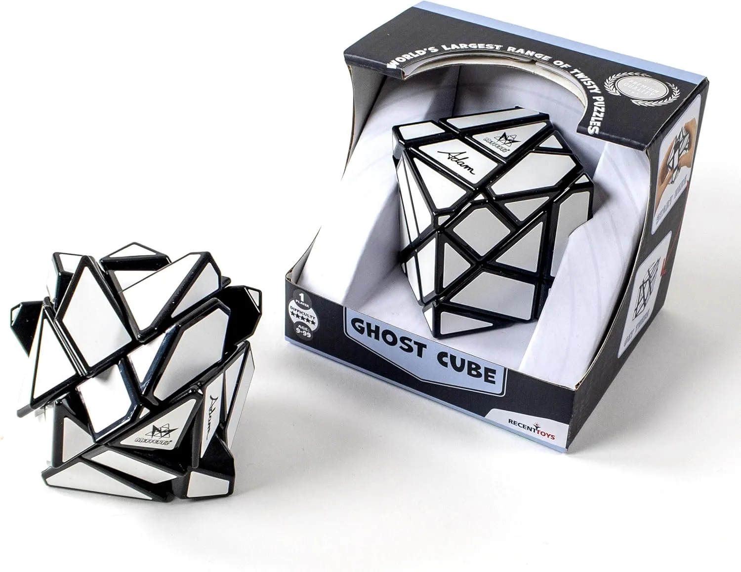 Meffert's Ghost Cube - The Original Shape-Shifting 3D Brainteaser Puzzle - Travel-Friendly Fun for Ages 9 - Adult