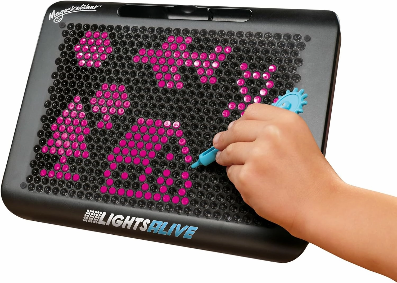 Megasketcher Tomy Lights Alive | Light Up Drawing Pad for Kids, Includes Pen with Roller, 2 Stencils | Drawing Toys for Ages 3  Years