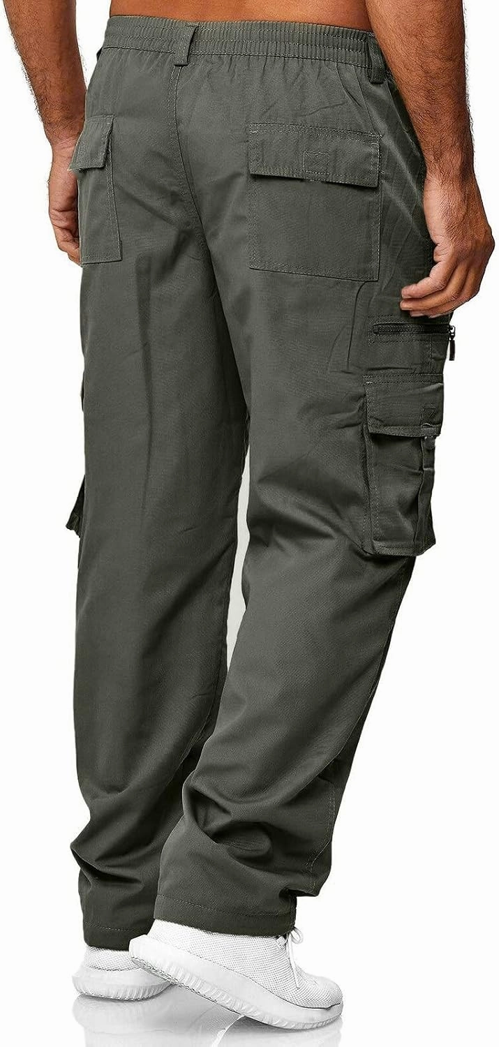 Men's Athletic Running Sweatpants Pants Straight-Leg Fitness Sports Men's Pants Casual Cargo Pants Workout Joggers