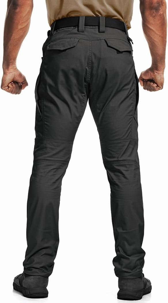 Men's Tactical Pants Flex Ripstop Cargo Trousers for Outdoor Hiking Work Casual Pants Large Capacity Clothing