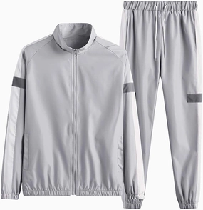 Men's Tracksuit 2 Piece Full Zipper Long Sleeve Jacket Drawstring Pants Fashion Jogging Dating Couple Casual Outfits