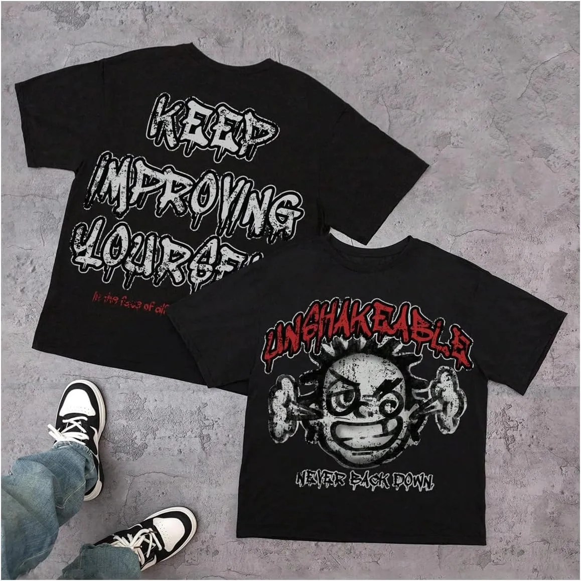Men's Graphic Y2K Shirt Short Sleeve Round Neck Regular Fit T-Shirts