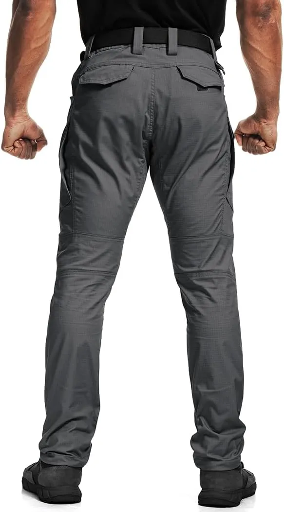 Men's Tactical Pants Flex Ripstop Cargo Trousers for Outdoor Hiking Work Casual Pants Large Capacity Clothing