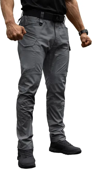 Men's Tactical Pants Flex Ripstop Cargo Trousers for Outdoor Hiking Work Casual Pants Large Capacity Clothing