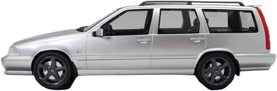 Metal Die Cast Toy Cars 1/18 for Volvo V70 R Gen 1 1998 Resin Model Car Collectibles Static Display Desktop Decoration for Home Or Office Décor(Silver)