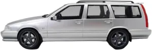 Metal Die Cast Toy Cars 1/18 for Volvo V70 R Gen 1 1998 Resin Model Car Collectibles Static Display Desktop Decoration for Home Or Office Décor(Silver)