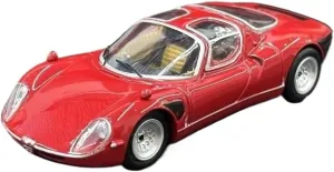 Metal Die Cast Toy Cars 1:64 for Alfa Romeo Tipo33 Stradale Diecast Desktop Decoration Model Car Display Stand Decoration for Home Or Office Décor