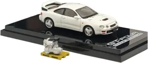 Metal Die Cast Toy Cars 1/64 for CELICA GT-Four Edition ST205 W/Engine Diecast Models Car Collection Toys Desktop Decorations for Home Or Office Décor
