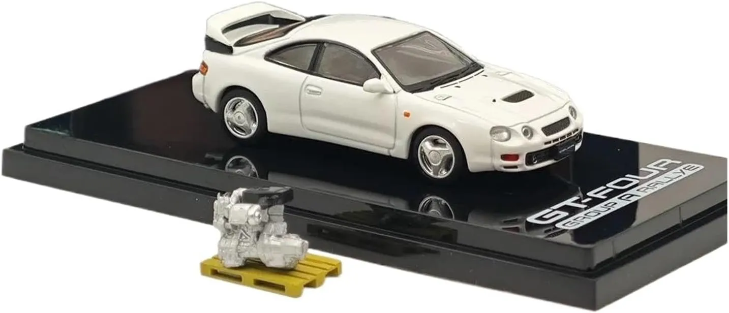 Metal Die Cast Toy Cars 1/64 for CELICA GT-Four Edition ST205 W/Engine Diecast Models Car Collection Toys Desktop Decorations for Home Or Office Décor