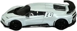 Metal Vehicles Toys 1:64 for Bugatti Centodieci 110 Commemorative Edition Resin Collectible Car Model Static Retro Decor Home Or Office Décor(White B)