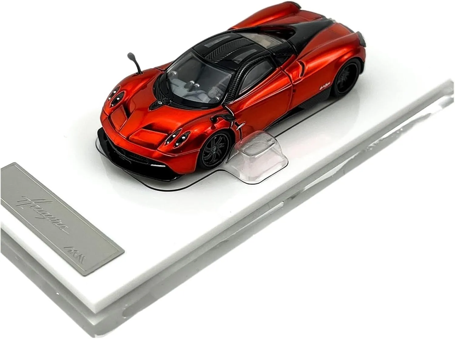 Metal Vehicles Toys 1:64 for Pagani Fancy Coupe with Opening Gullwing Doors and Rear Cover Alloy Car Model Adult Collection Home Or Office Décor(Red)