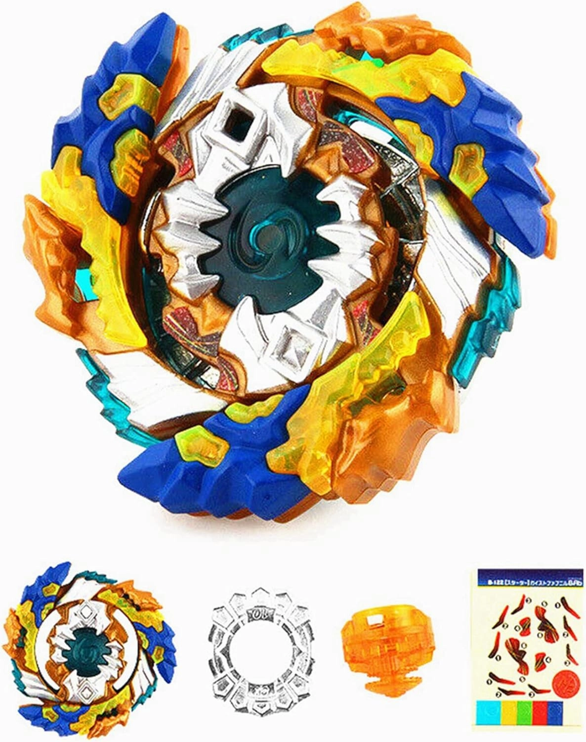 Metal Fusion Games Blade Toy Set Sparking Launcher Grip Bey Battling Top Burst Booster B-122 Starter Geist Fafnir.8'.Ab Left Right Launcher Evolution Play Blades Game Toy Set Gift for Boys