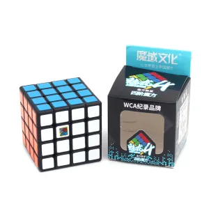 MFJS Meilong 4x4 Black Magic Speedcube Puzzle (6 Years till Grown Ups)