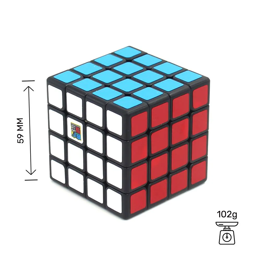 MFJS Meilong 4x4 Black Magic Speedcube Puzzle (6 Years till Grown Ups)