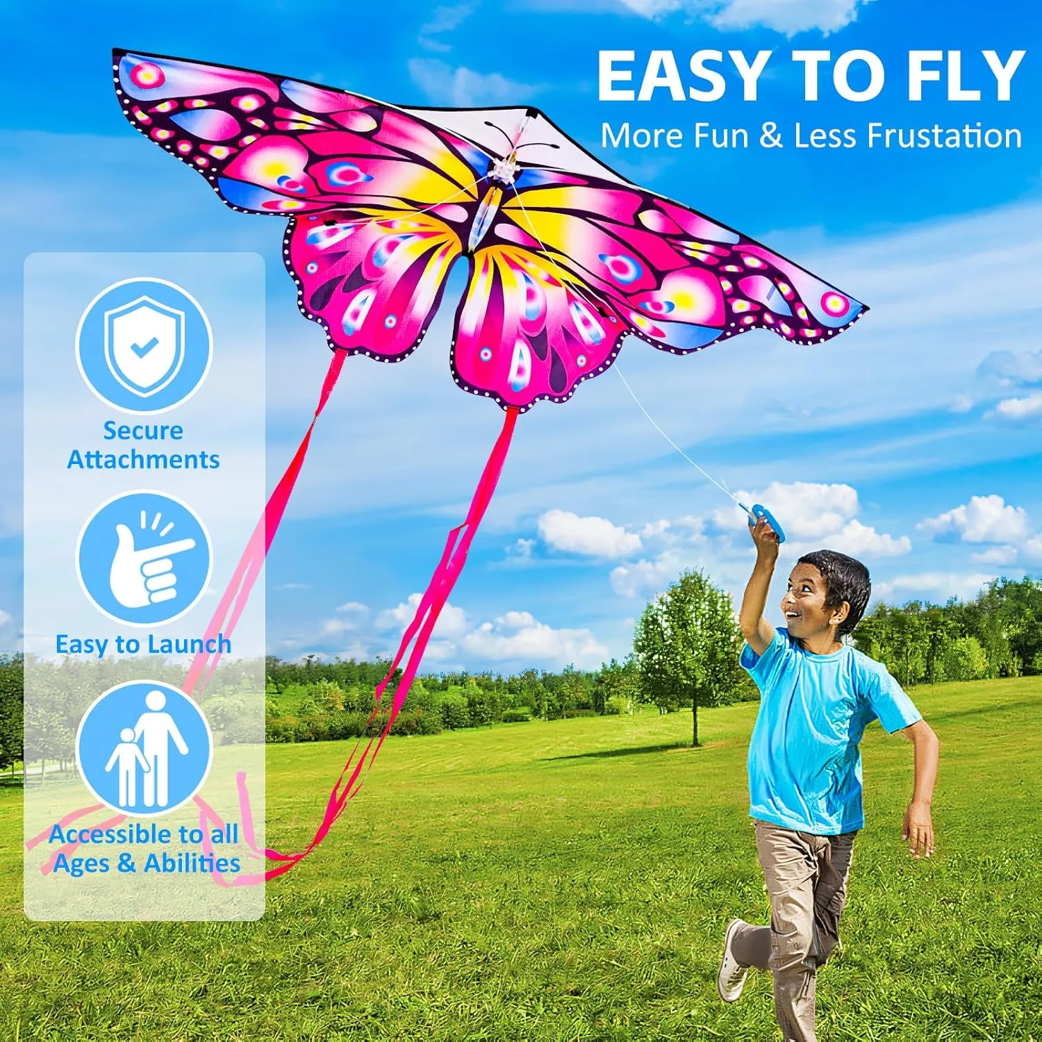MGparty Kite for Kids & Adults Easy to Fly for Beginner Large Beach Kites for Outdoor Games and Activities