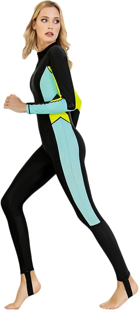 Micosuza Swimsuit for Women Design One Piece Long-Sleeve Surfing Suit