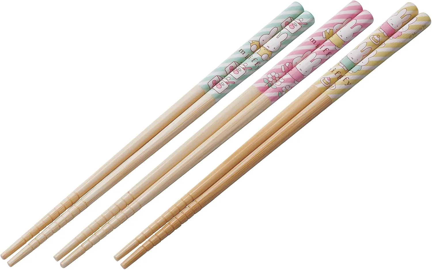 Miffy Bamboo Chopstick 3pcs Set - Cute & Durable Eco-Friendly Chopsticks for Everyday Use - 21cm