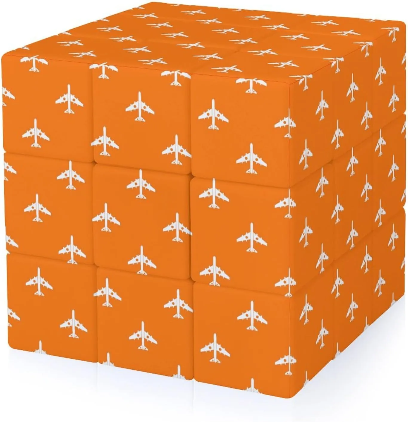 Military Fighter Plane Pattern Adults 3x3x3 Color-Matching Smooth Fully Printed Cube Gift