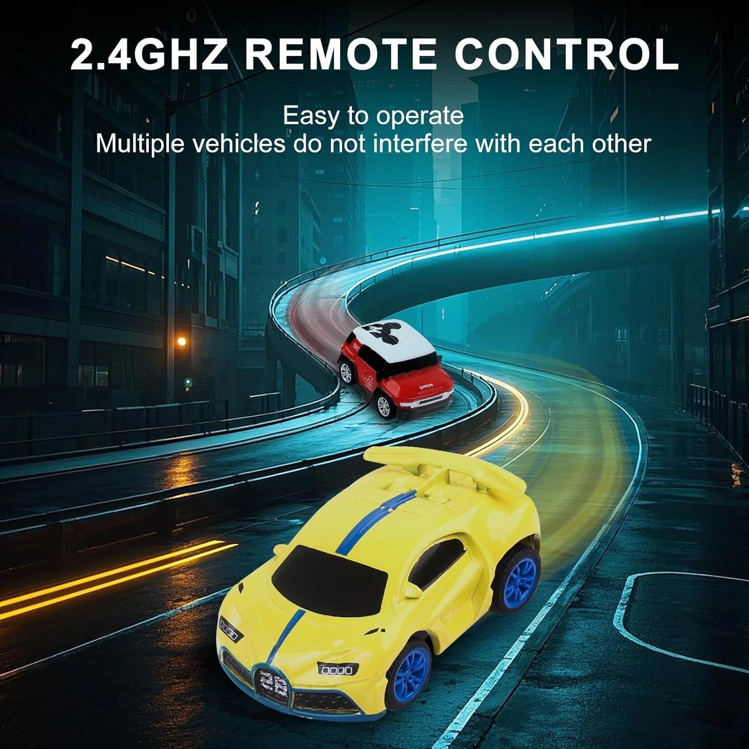 Mini New Watch Remote Control Car Easter Toy, 2.4GHZ RC Racing Car Battle Watch Toys for Kids Boys Girls,LED Lights, USB Charging,Birthday Party, Green