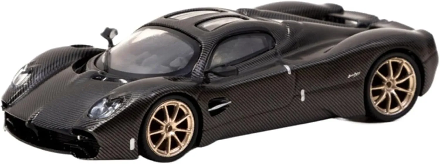 Miniature Models 1:64 for Pagani Utopia Brown Painting Full Carbon Car Model Static Piece for Collection Car Ornaments
