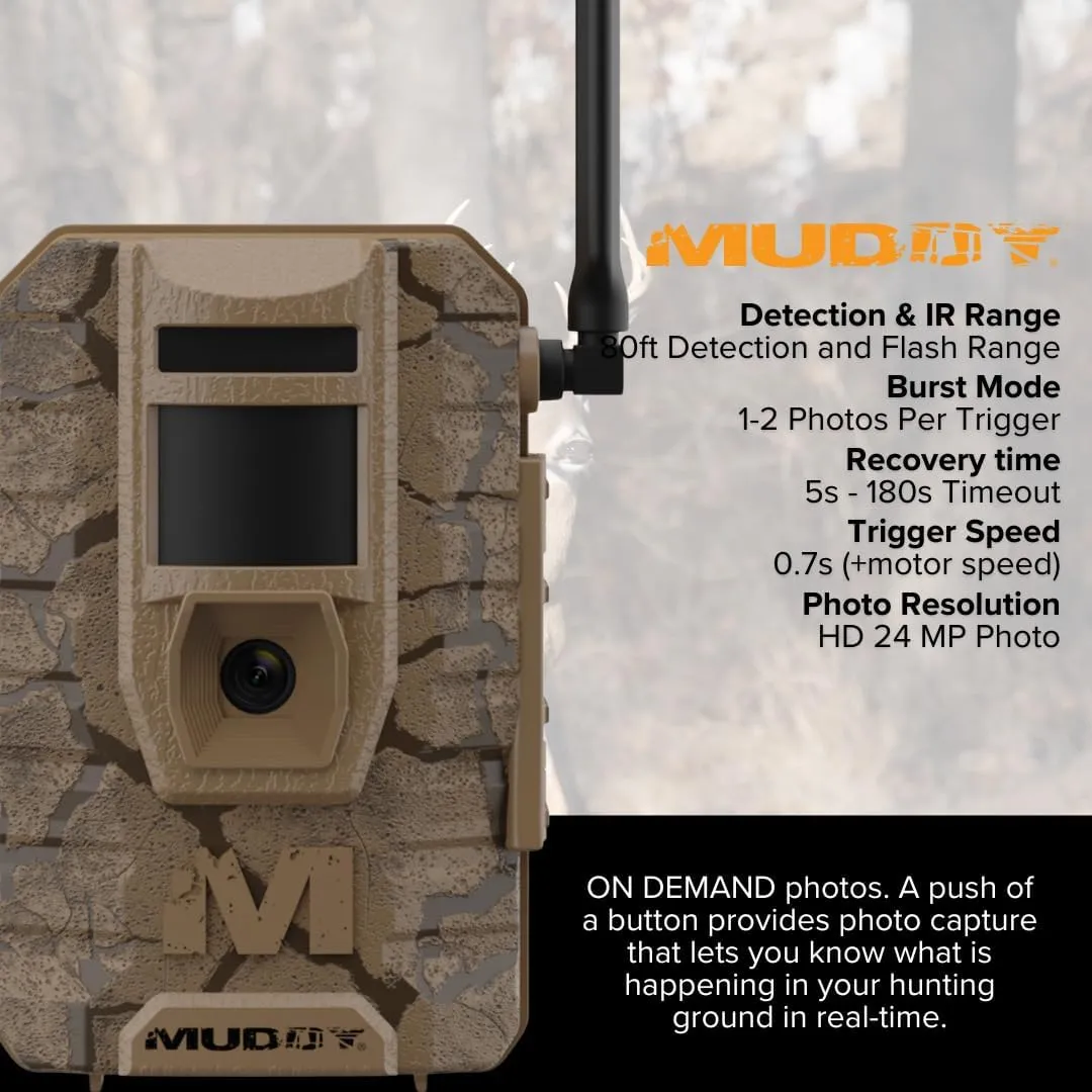 Mitigator 2.0 24MP Cellular Camera Combo with 720p Video and Versatile Mounting (Brown, 4-Pack) Bundle with All-in-One High Speed Card Reader (5 Items)