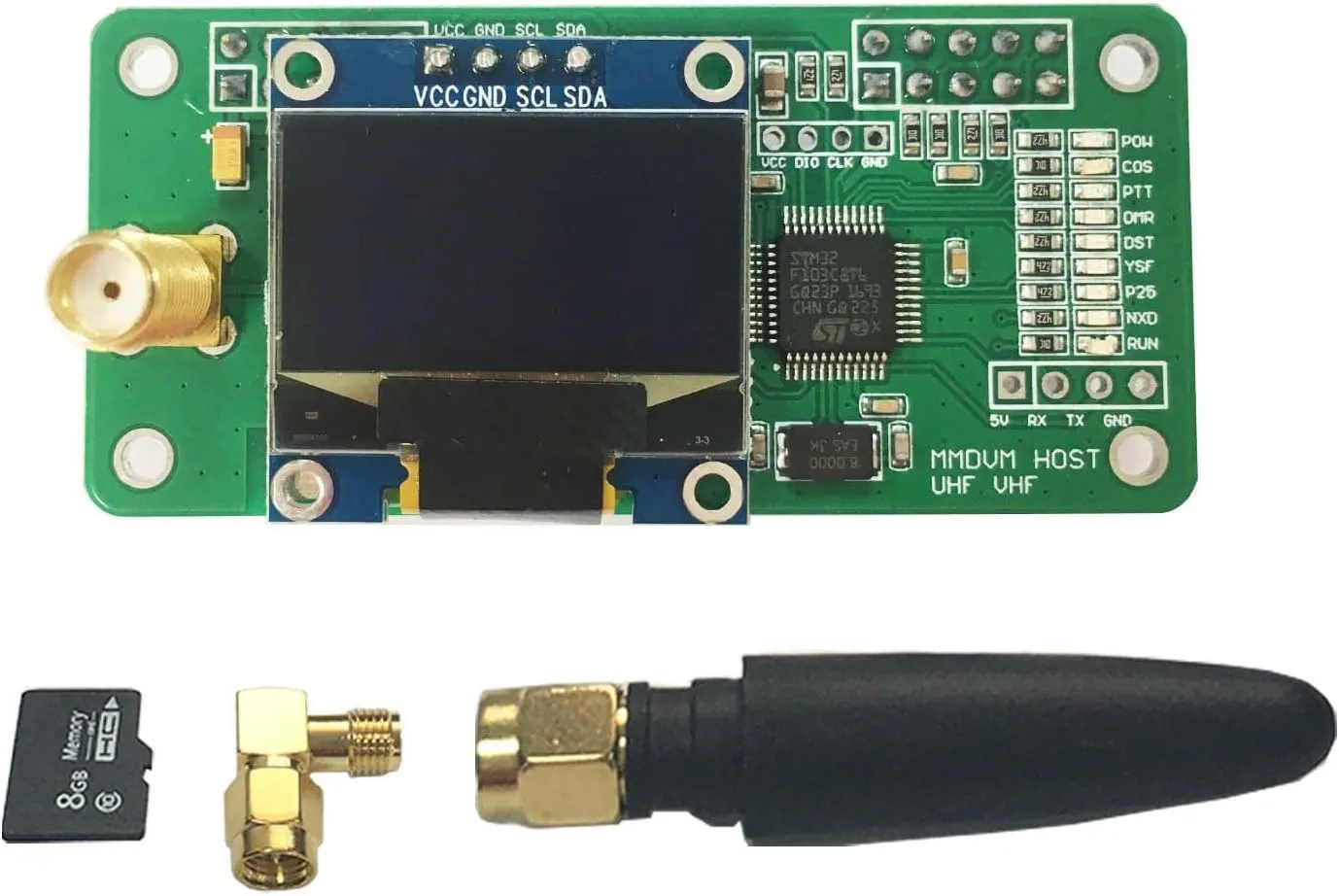 MMDVM Hotspot Board Digital Voice Modem Support DMR DSTAR YSF P25 NXDN for Raspbery P Zero W 2w Pi 1 2 3 B Series Two Colors OLED(Board OLED)
