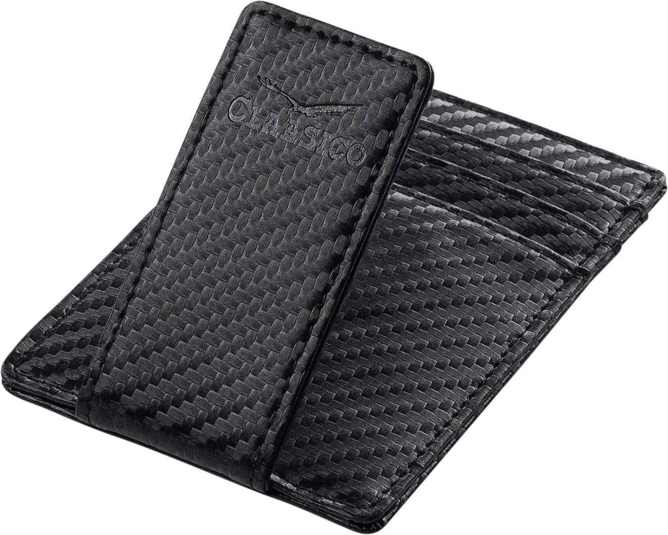 Money Clip Leather Wallet For Men Slim Front Pocket RFID Blocking with Super Strong Magnetic