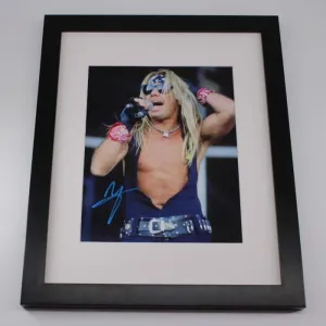 Motley Crue Dr. Feelgood' Genuine Vince Neil Signed Autographed 8x10 Glossy Photo Matte Framed Loa