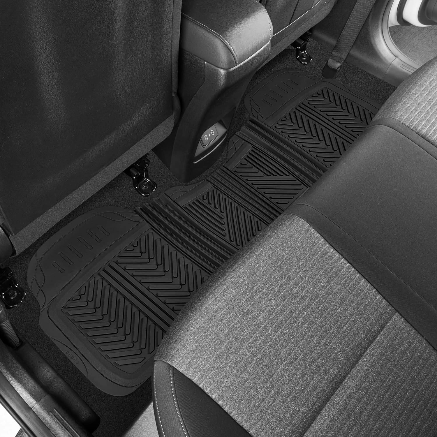Motor Trend 3 Row Odorless Rubber Floor Mats & Liners for Car SUV Van, Durable Heavy Duty Polymerized Latex Full Interior Protection, Extra-High Ridgeline Design, Black, Model Number: MT-773-801-BK