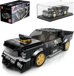 Mould King Speed Champion Car Building Toys with Acrylic Display Case Model Race Car Toy Building Blocks Kit 27024 Collectible Racing Vehicle Set for Kids Age 8  Teens Adults