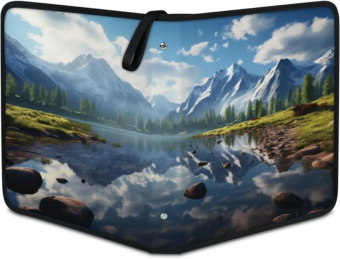 Mountain Lake 3 Ring Trading Zipper Binder Strap, Trading Card Binder 9 Pocket, 900 Pockets Card Holder with 50 Removable Sleeves for Game Cards
