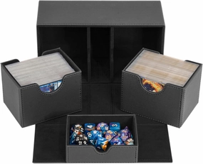MTG Deck Box Commander with Dual Sideloading & Dice Tray – Magic the Gathering Deck Box Vault Case for TCG, Lorcana & More – Magic Card Box Organizer Holds 200  Double-Sleeved Cards