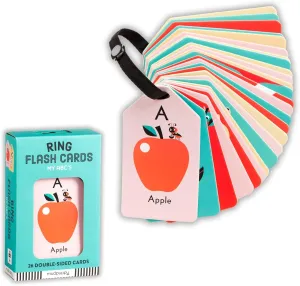 Mudpuppy My ABC's — Ring Flashcards 26 Durable Double Sided Alphabet Cards And Reclosable Ring With Colorful Art For Kids Ages 3  Perfect For Preschool Or Travel For Teachers And Parents