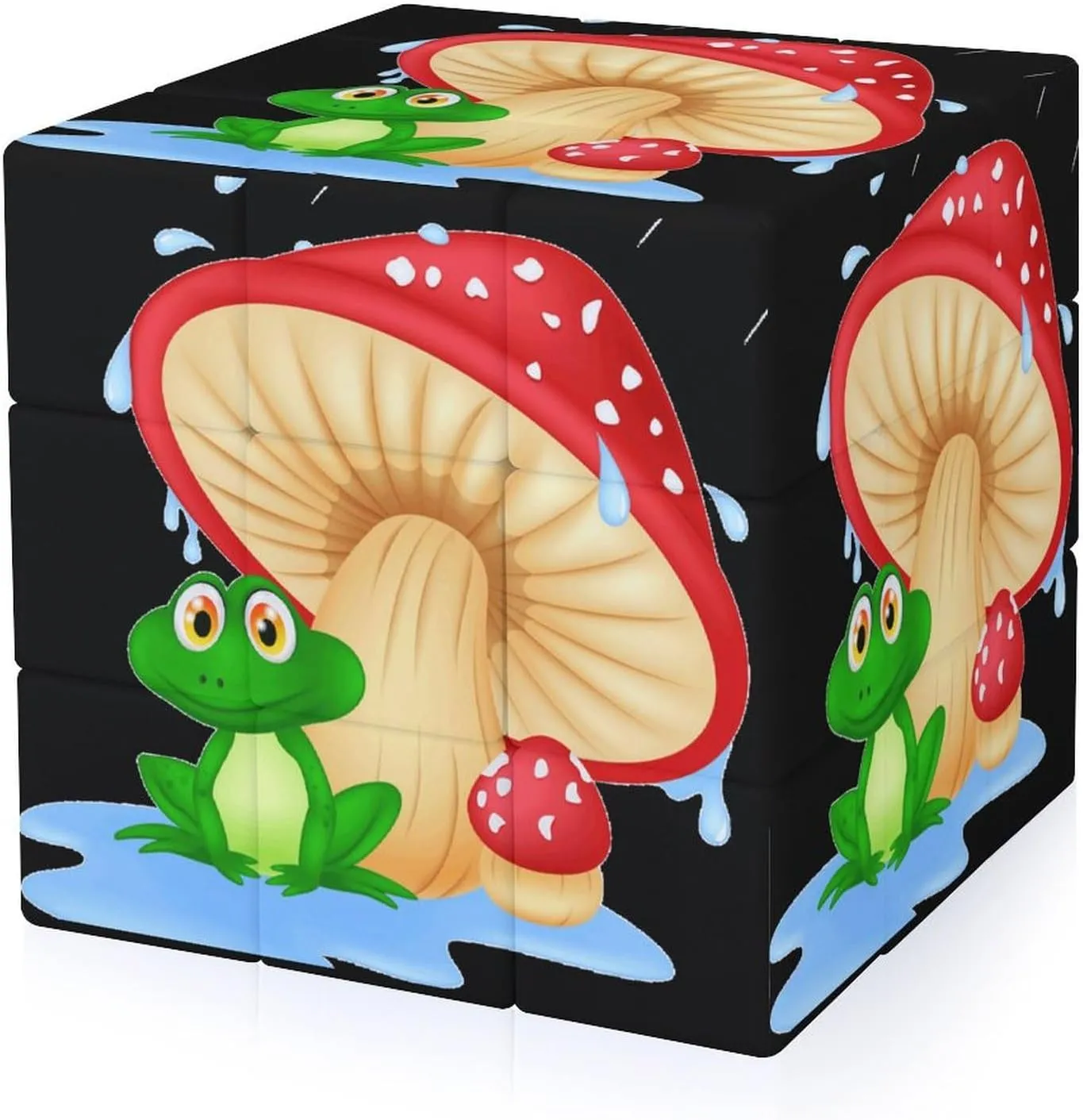 Mushroom with Toad Adults 3x3x3 Color-Matching Smooth Fully Printed Cube Gift
