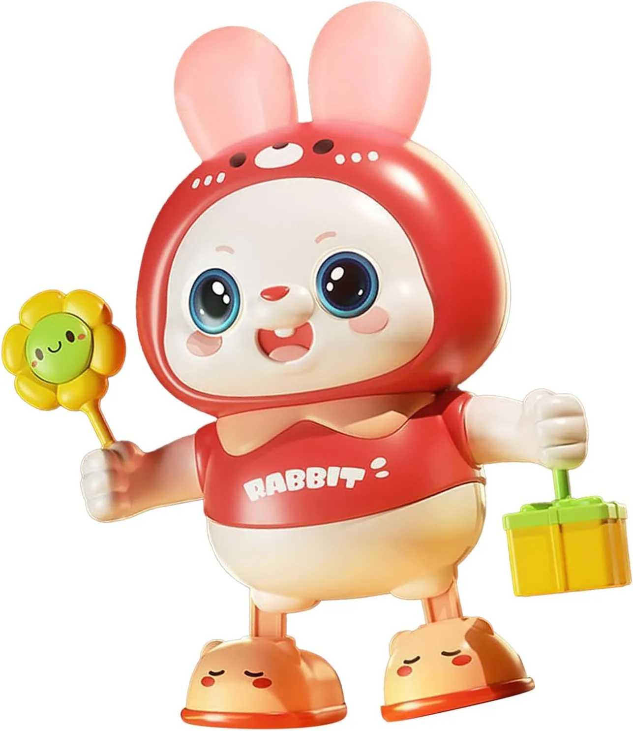 Musical Dance Bunny Toy Heads Up Training Electronic Dancing Bunny Toy for Home Outdoor (P-ink)