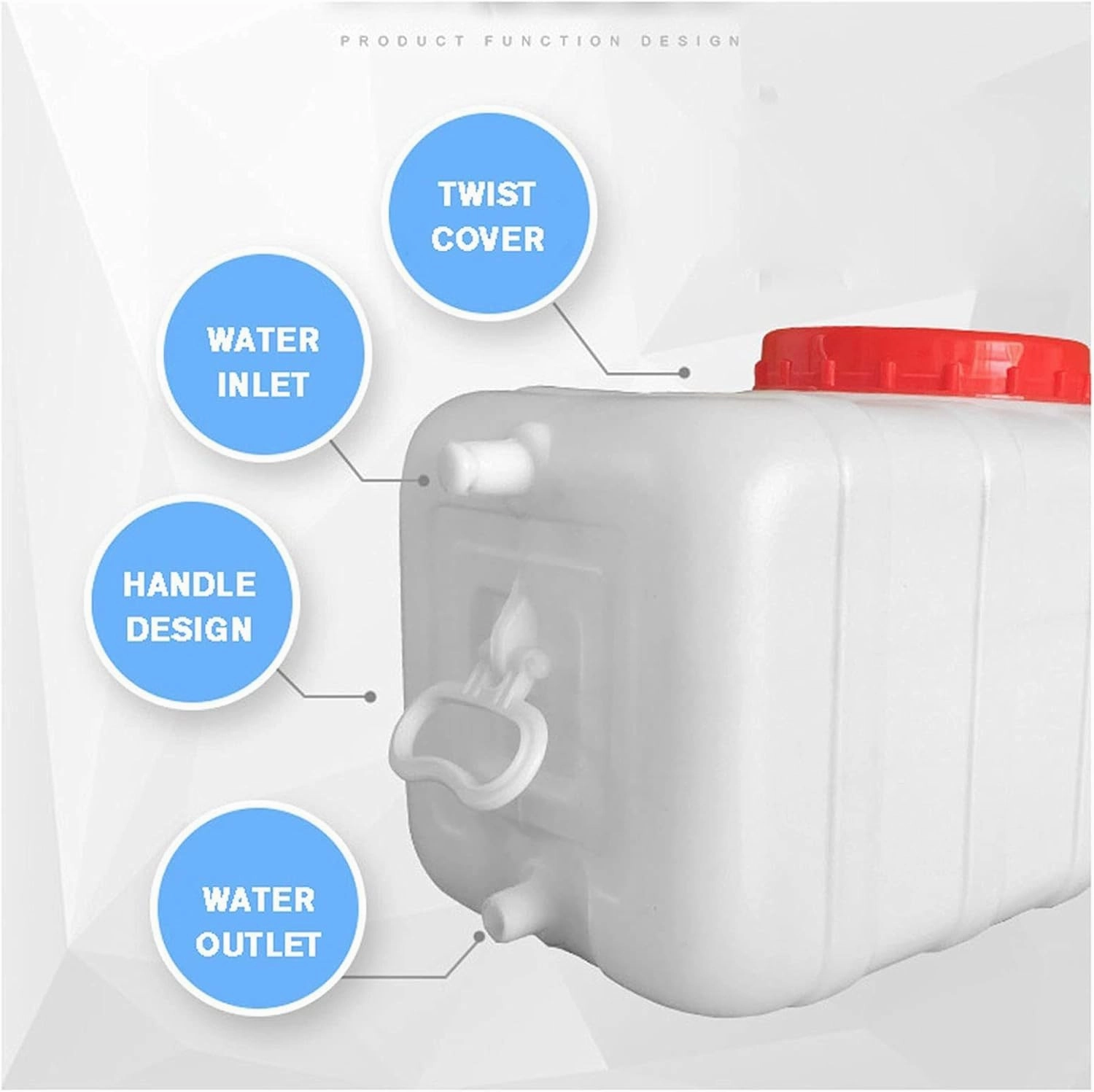 NAKAN Large Camping Water Containers with Tap Ultralight Portable Waterbucket Water Tank Emergency Cube Water Carrier for Home Camping Picnic BBQ Self-Driving Tour(Size:80L)