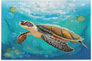 Nander 1000 Pieces Schools of Fish and Turtles Jigsaw Puzzle for Adults Teens Kids, Fun Family Game for Holiday Toy Gift Home Decor