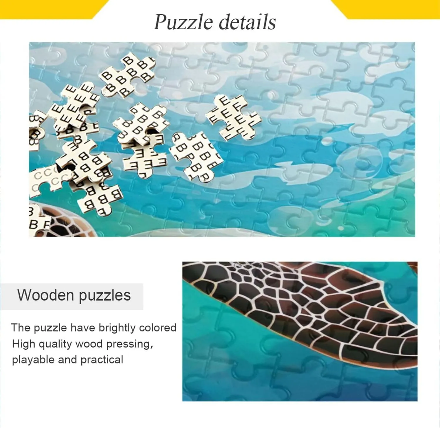 Nander 1000 Pieces Schools of Fish and Turtles Jigsaw Puzzle for Adults Teens Kids, Fun Family Game for Holiday Toy Gift Home Decor
