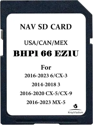 Navigation SD Card Latest GPS Map Update | Compatible with CX-5/CX-9(2016-2020), CX-3/6/MX-5(2016-2023), 3(2014-2018) | Map for USA/CAN/MEX