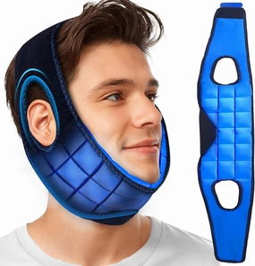 NEWGO Face Ice Pack for Wisdom Teeth Removal & Oral Surgery Recovery - 2 Hours Long-Lasting Cold Therapy Head Wrap with Ear Cutouts for Jaw Pain, Tooth Extraction,Tonsillectomy, Cosmetic Injections