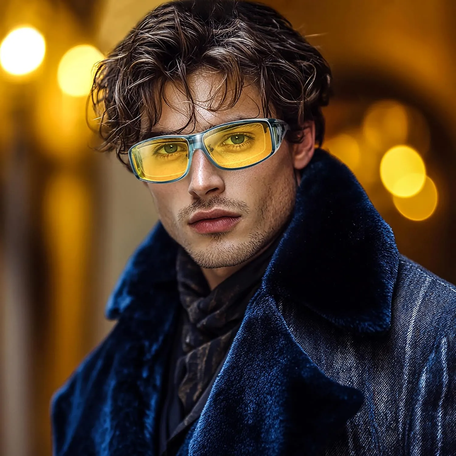Night Vision Driving Glasses Fit Over Glasses, Wrap Around Nighttime Glasses Anti Glare Polarized for Men Women