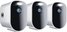 Night Owl Wire Free 2K HD Indoor/Outdoor Deterrence Cameras with 2-Way Audio (3-Pack)