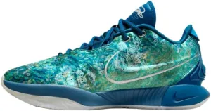 Nike Lebron XXI Men's Basketball Shoes (FN0708-400, Industrial Blue/Photon DUST/Emerald Rise/Metallic Silver) Size 11.5
