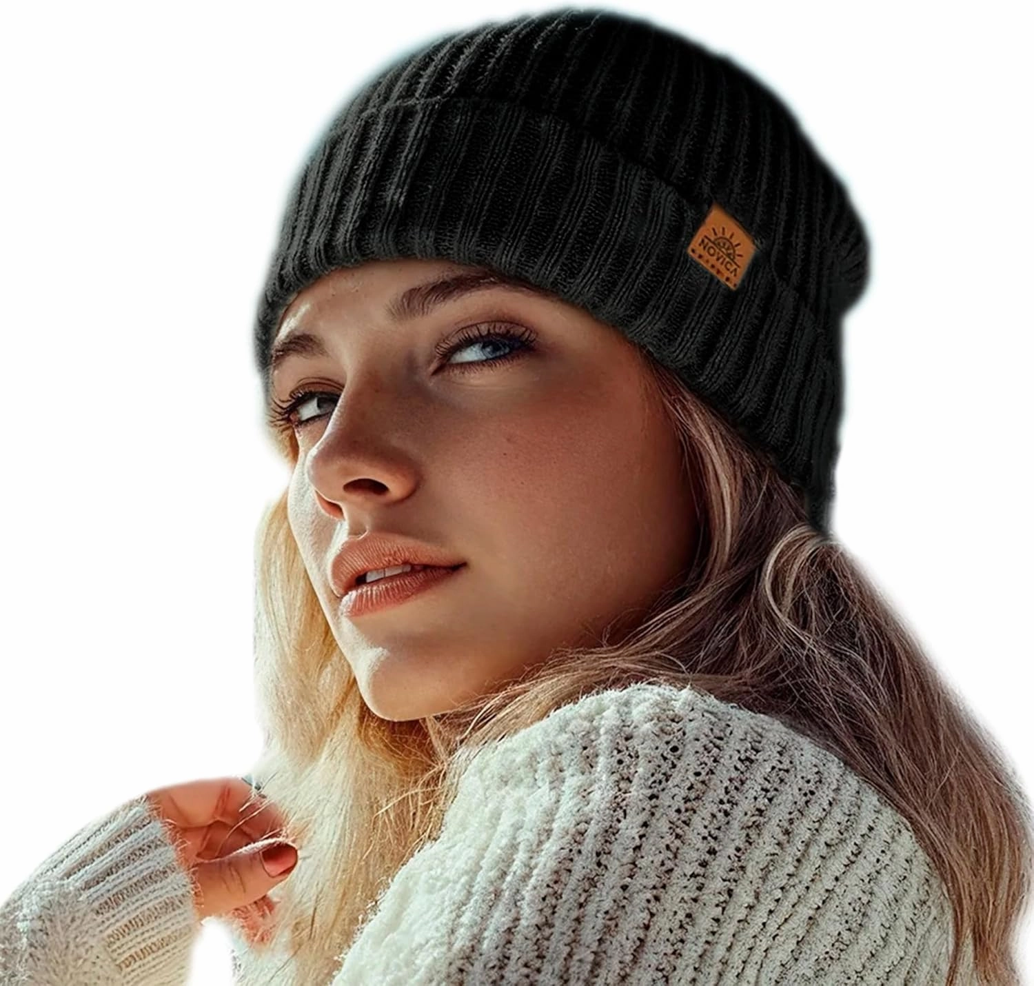 NOVICA Unisex Fall Winter Soft Alpaca Wool Blend Knit Beanie Hat
