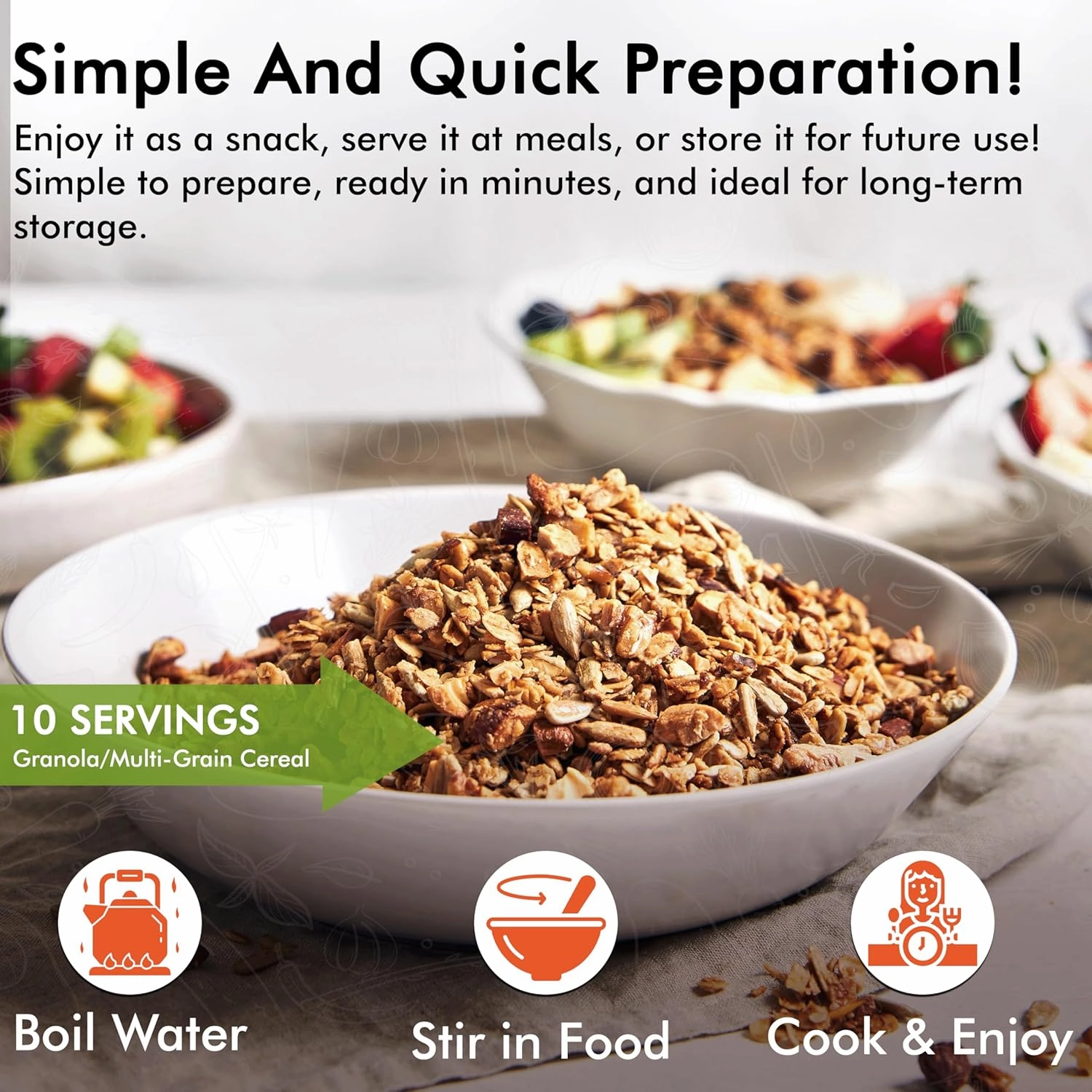 NuManna Grab-n-Go Bucket 80 Servings GMO Free, No Added Preservatives Easy to Prepare Emergency Food Storage Bucket Family Meat Survival Pack Made In USA 25  Year Shelf Life