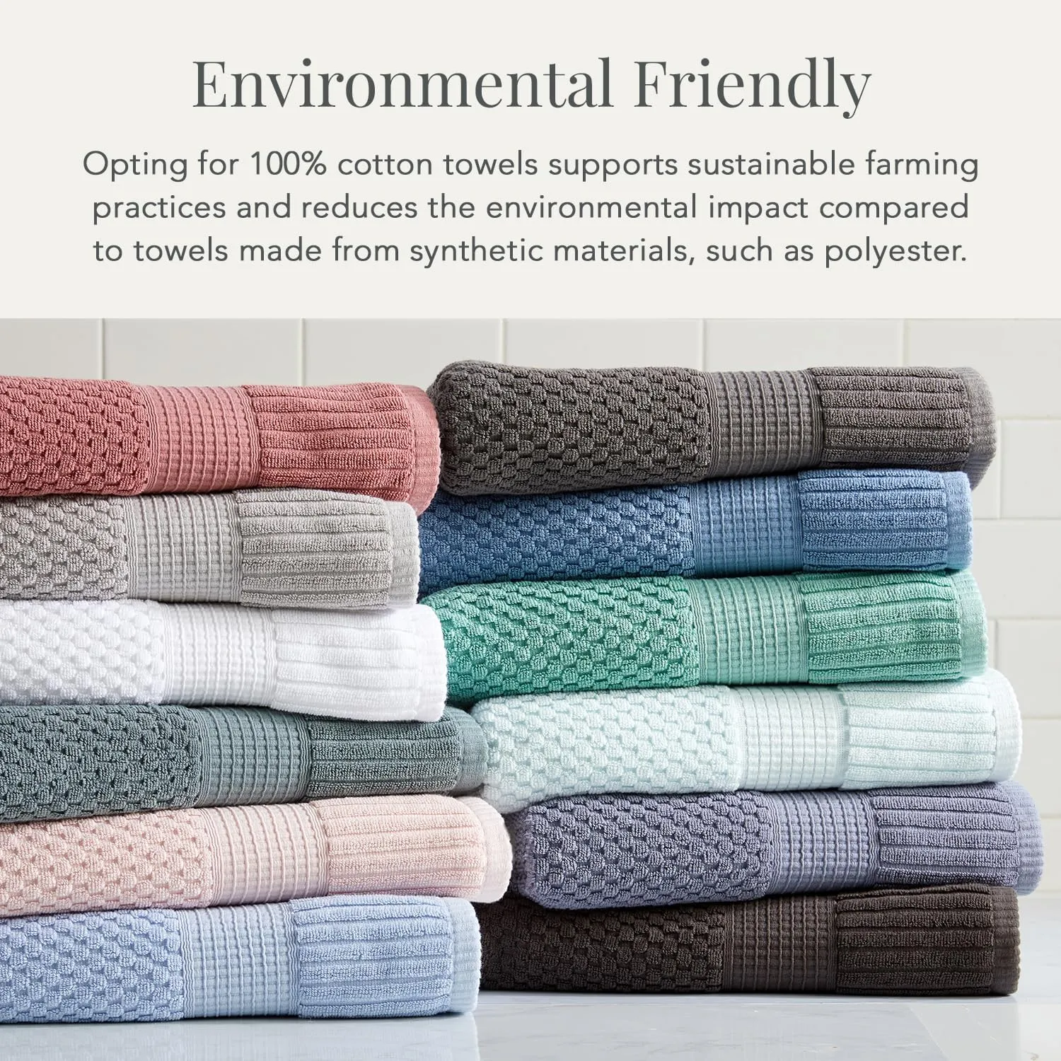 NY Loft 100% Cotton Towel Set 6 Piece | Super Soft & Absorbent Quick-Dry 2 Bath Towels 2 Hand Towels & 2 Washcloths | Textured and Durable Cotton | Premium Thick Towels | (6 Piece Set, Rose)