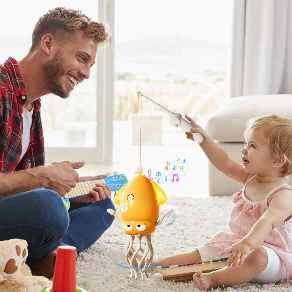 Octopus Interactive Toy for Children Motor Skills Development with Smart Sensor Obstacle Avoidance USB Charging