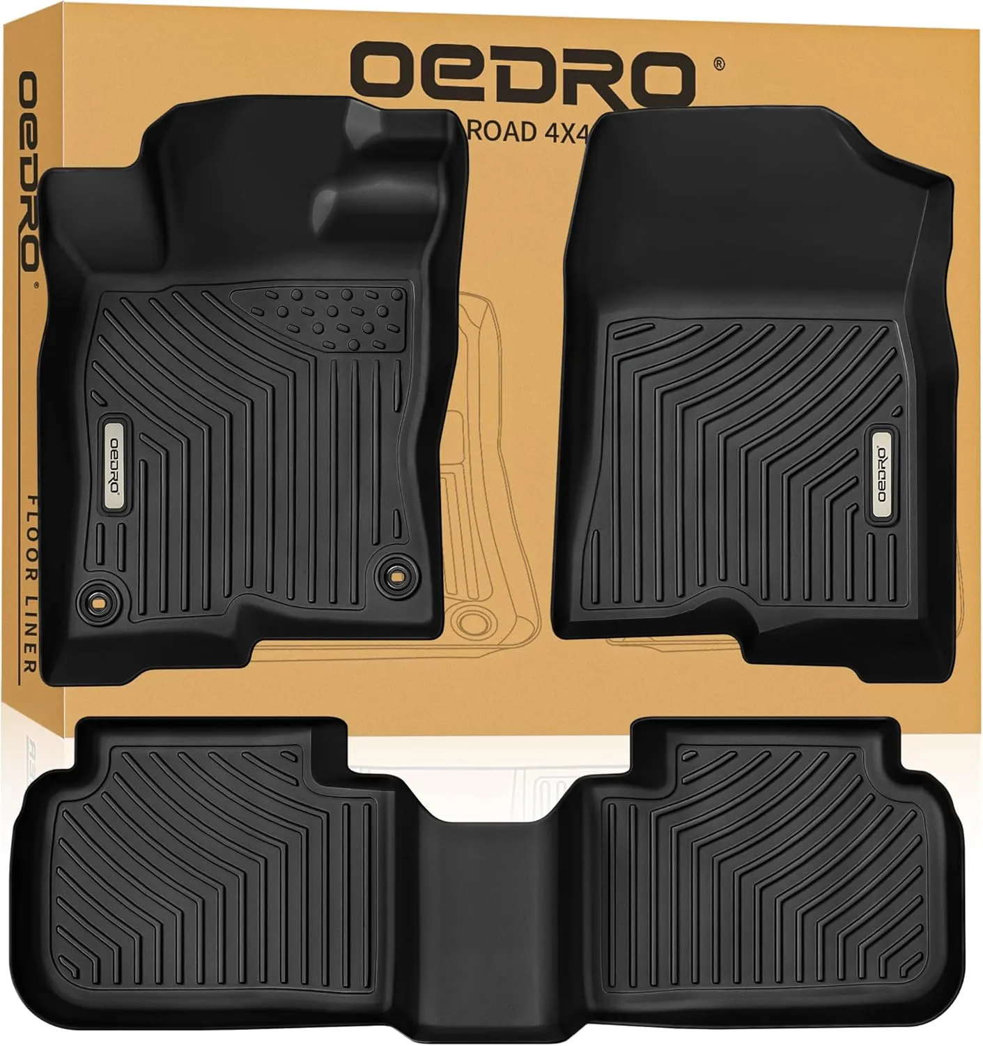 OEDRO Floor Mats Fit for Honda Civic 2022 2023 2024 2025 / Acura Integra 2023 2024,All Weather Custom Fit Heavy Duty Floor Liners 1st & 2nd Row Set (Not for Coupe Models)