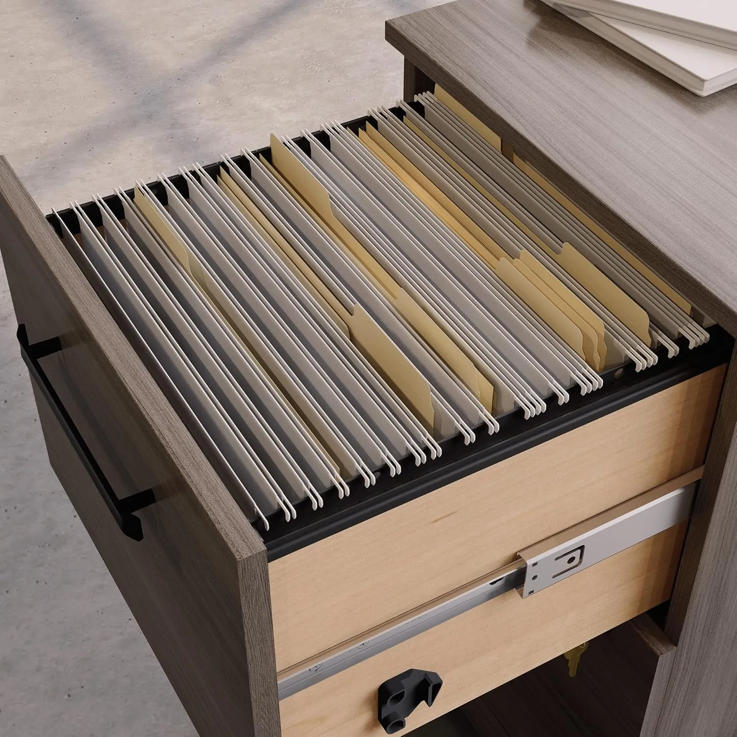 OfficeWorks by Sauder Affirm 2-Drawer Moblie File, L: 15.55'' x W: 19.45'' x H: 28.43'', Hudson Elm