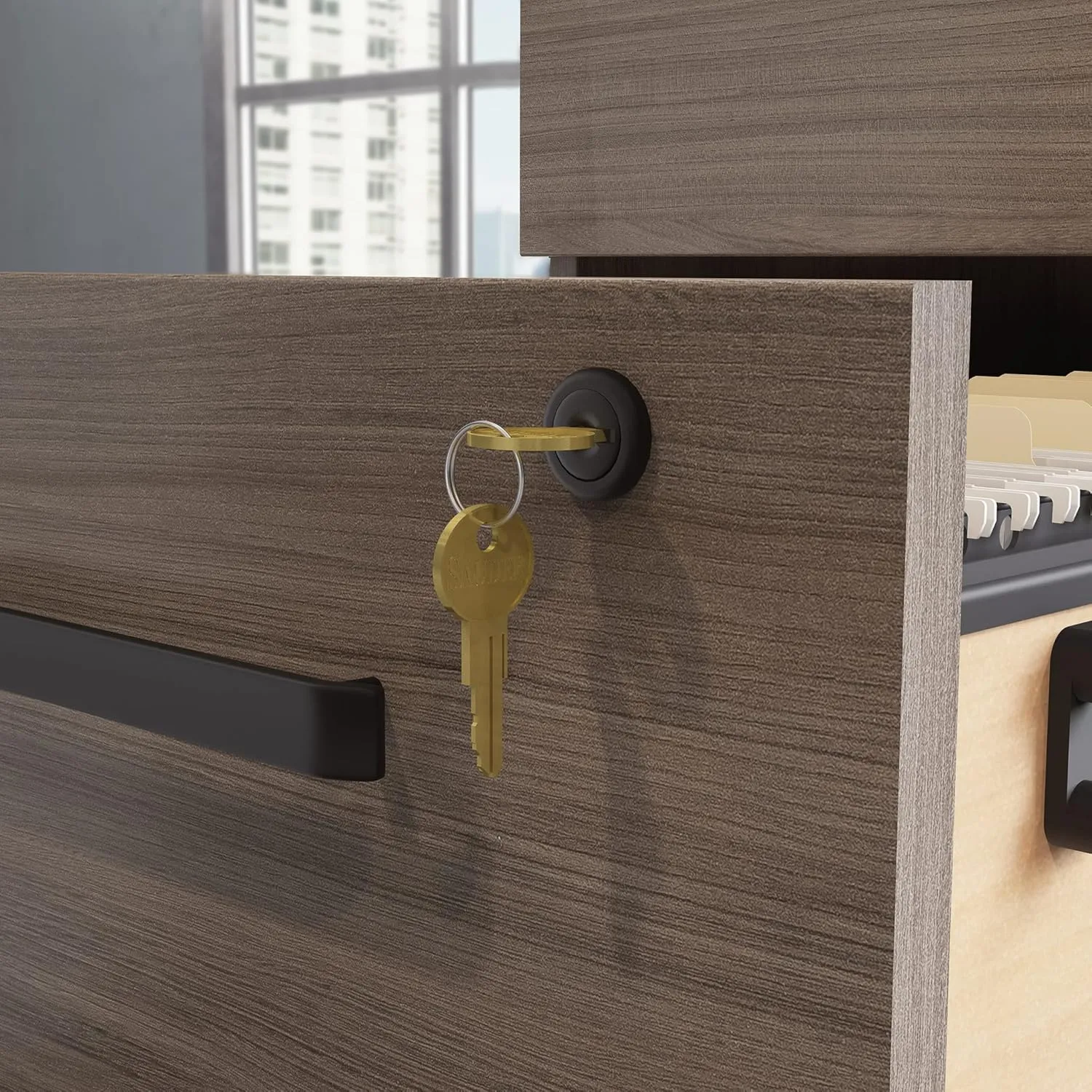 OfficeWorks by Sauder Affirm 2-Drawer Moblie File, L: 15.55'' x W: 19.45'' x H: 28.43'', Hudson Elm